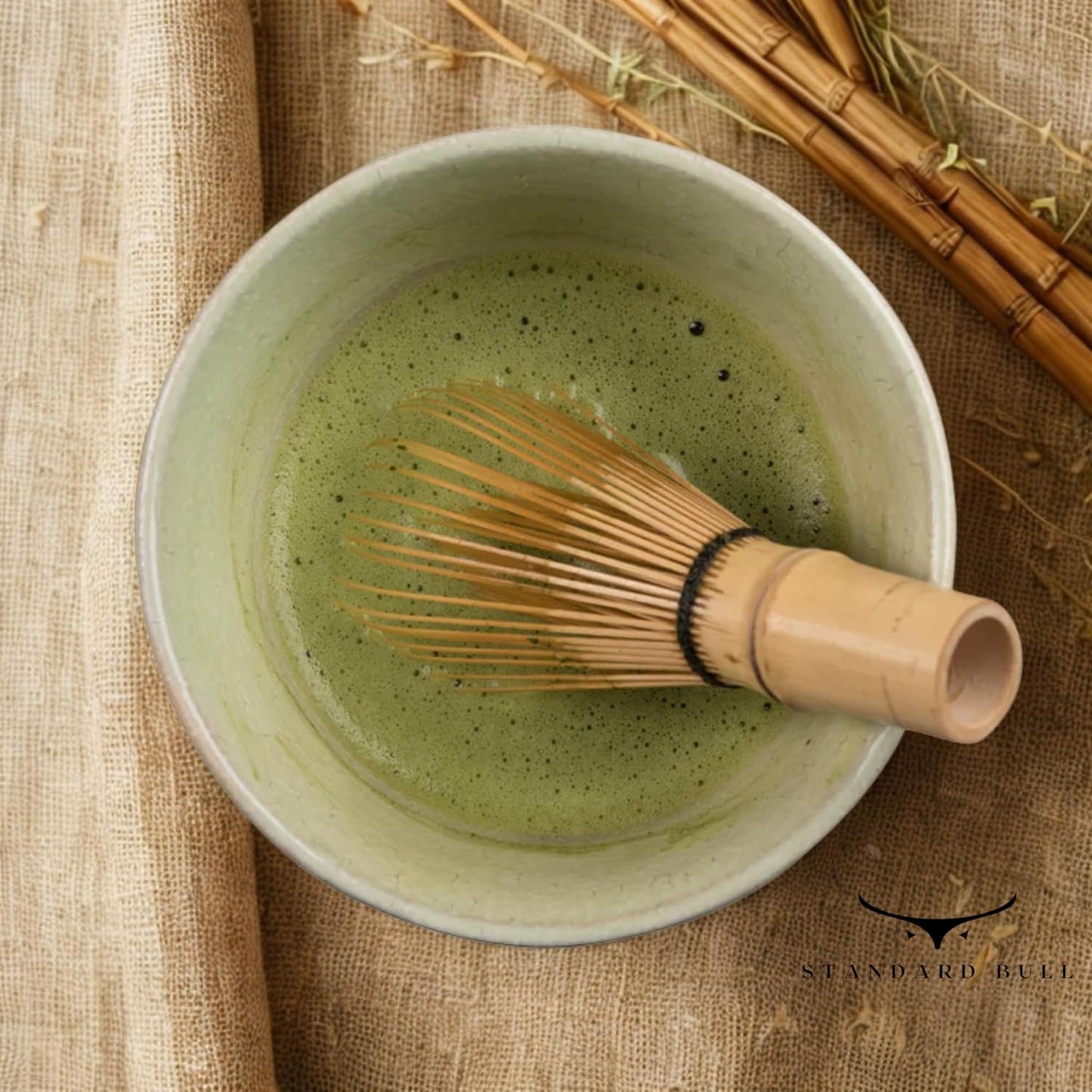 Matcha Tea Set – 4-Piece Japanese Matcha Kit with Bamboo Whisk, Scoop, Ceramic Bowl, and Whisk Holder – Traditional Matcha Set for Tea Lovers and Beginners