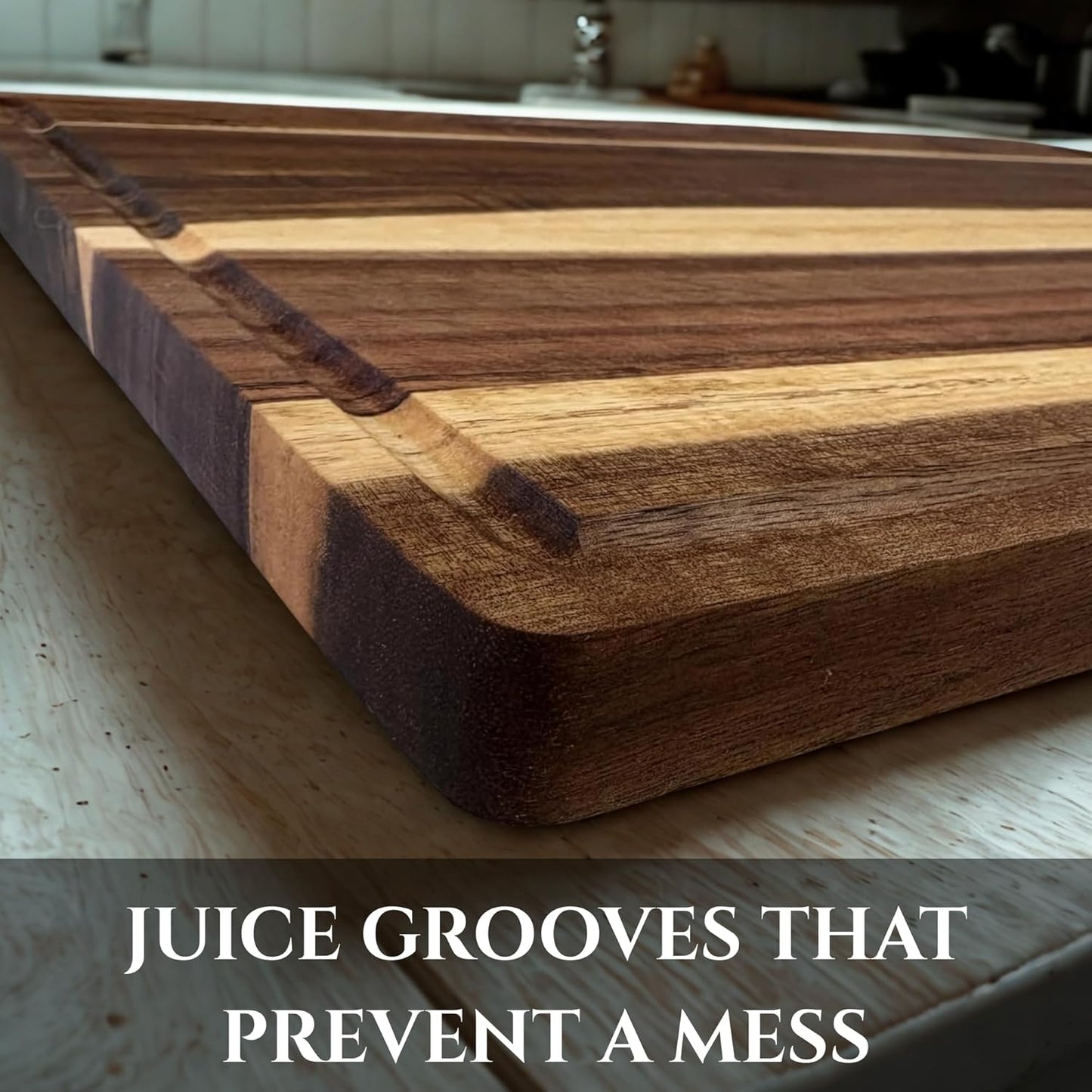 Acacia Cutting Board 18x12 – Non Toxic Cutting Board Made from Premium End Grain Acacia Wood, Durable Wood Chopping Board for Meat, Vegetables